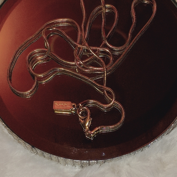 "TALBOTS" Gold Rope Chain Necklace w/ TALBOTS Charm - Picture 5 of 7